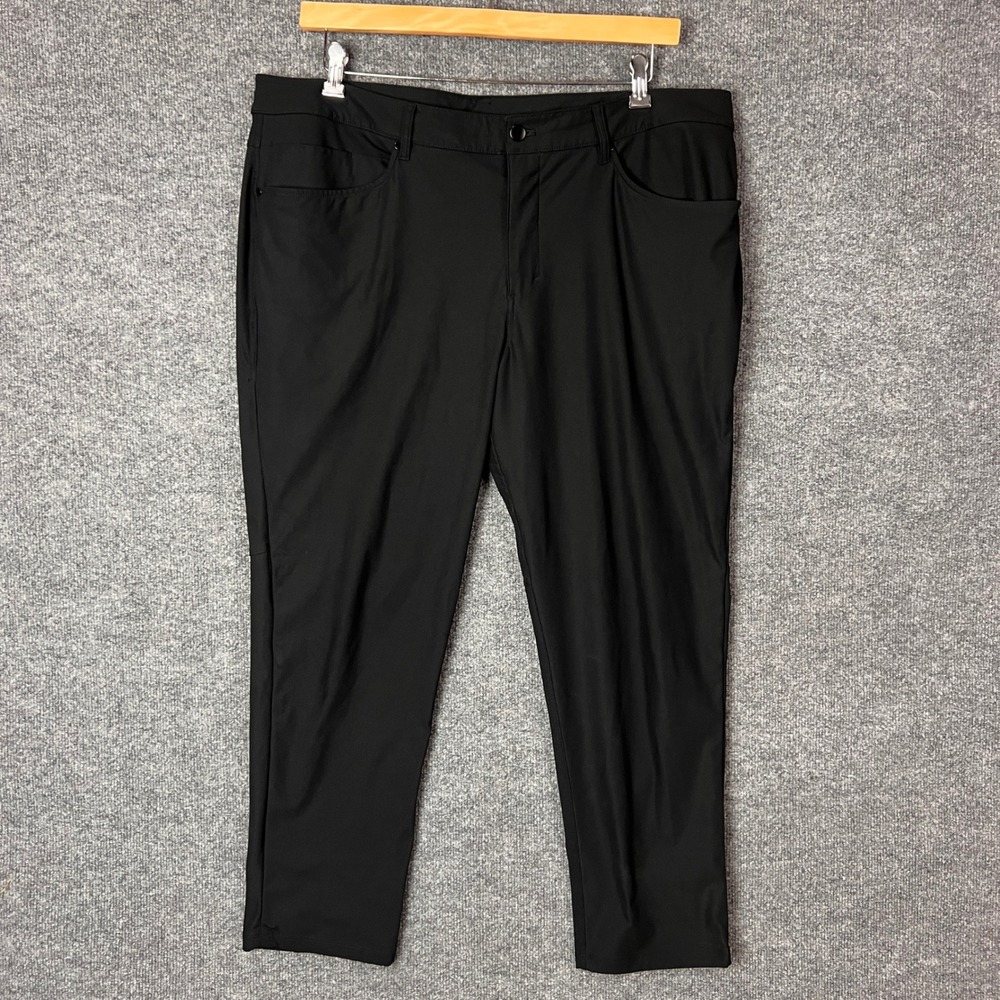 Lululemon ABC Pants Mens 40 Black Slim‎ Fit Stretch Tech Casual Golf